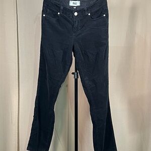 Paige Jeans Black VERDUGO ULTRA Corduroy Style Skinny Pants size 27